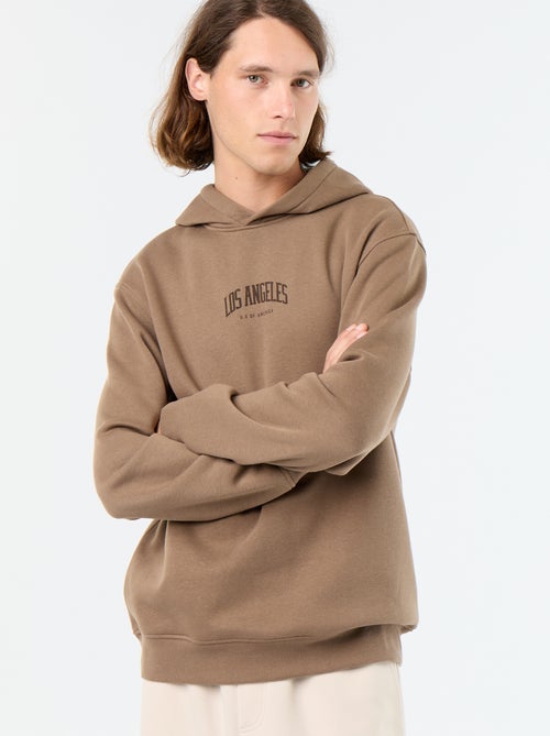 Sudadera de felpa con capucha estampada - Kiabi Sudadera de felpa con capucha estampada - Kiabi