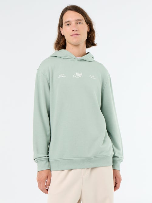 Sudadera de felpa con capucha estampada - Kiabi
