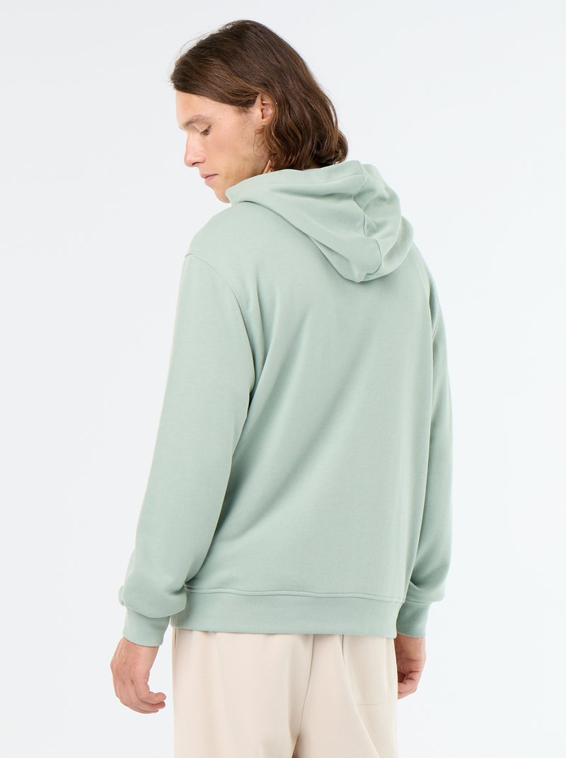 Sudadera de felpa con capucha estampada Verde - Kiabi