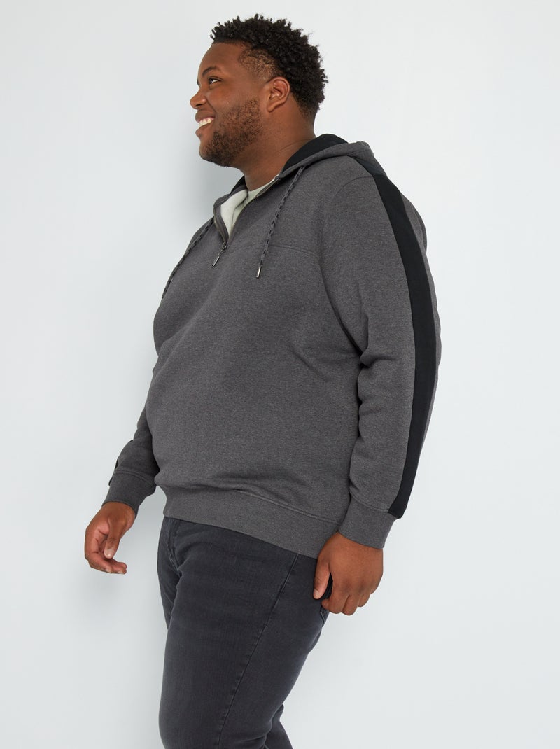 Sudadera de felpa con capucha GRIS - Kiabi