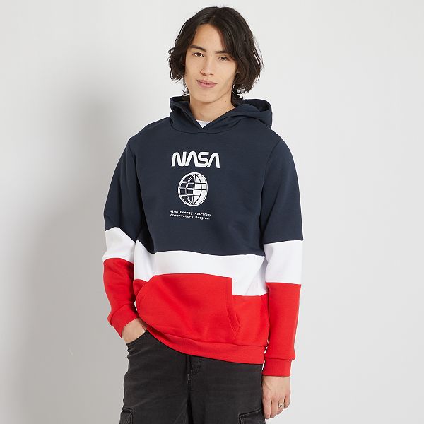Sudadera de felpa con capucha 'NASA' Niño 10-18 años - AZUL - Kiabi - 25,00€