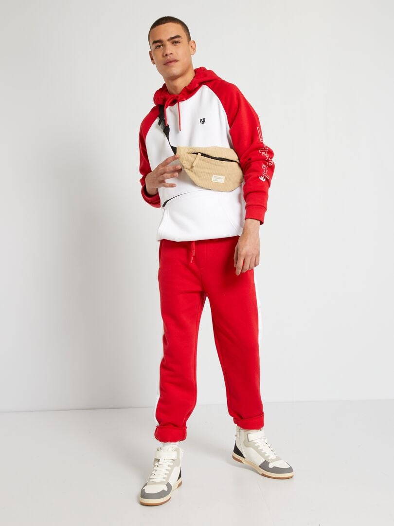 Sudadera de felpa con capucha ROJO - Kiabi