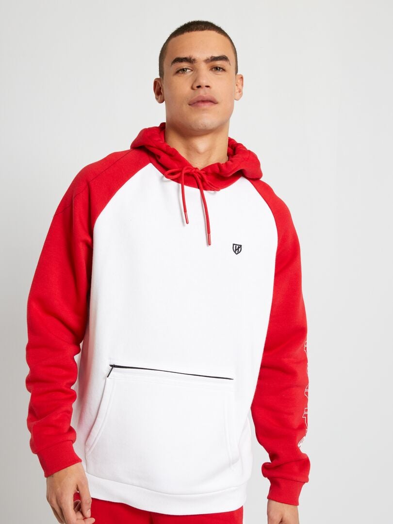 Sudadera de felpa con capucha ROJO - Kiabi