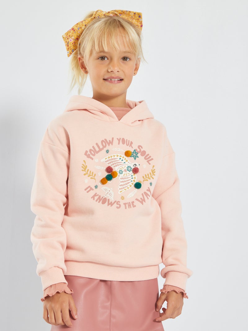Sudadera de felpa con capucha ROSA - Kiabi