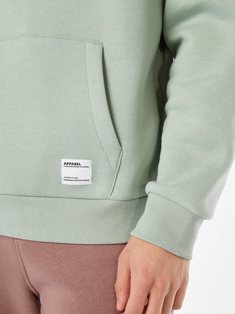 Sudadera de felpa con capucha Verde - Kiabi