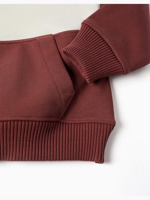 Sudadera de felpa con capucha y bloque de colores - Kiabi