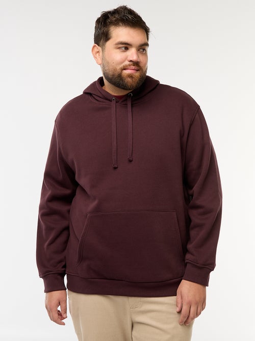 Sudadera de felpa con capucha y bolsillo canguro - Kiabi