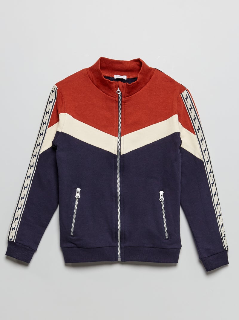 Sudadera de felpa con cremallera AZUL - Kiabi