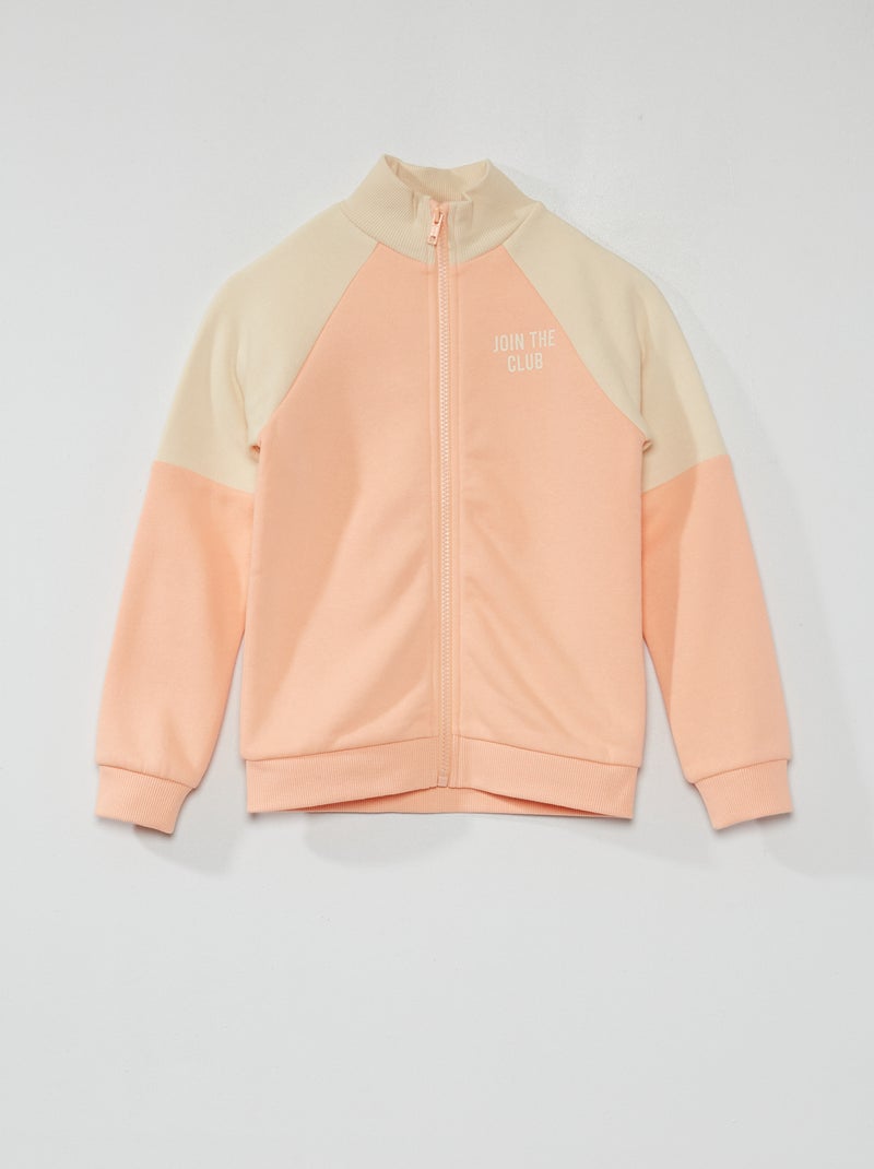 Sudadera de felpa con cremallera ROSA - Kiabi