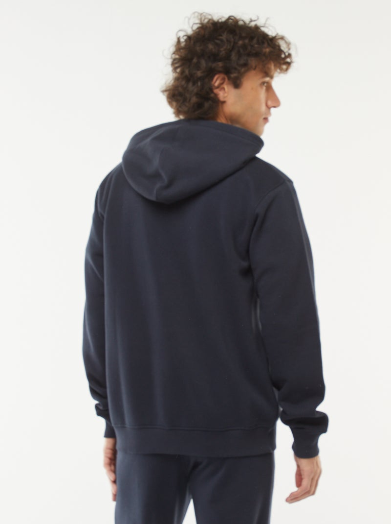 Sudadera de felpa con cremallera y capucha Azul - Kiabi