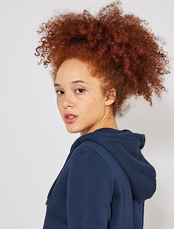 Sudadera de felpa con cremallera y capucha - Kiabi