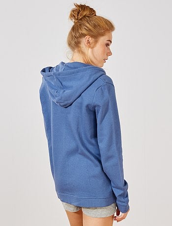 Sudadera de felpa con cremallera y capucha - Kiabi