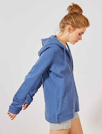 Sudadera de felpa con cremallera y capucha - Kiabi