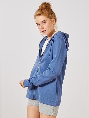 Sudadera de felpa con cremallera y capucha - Kiabi