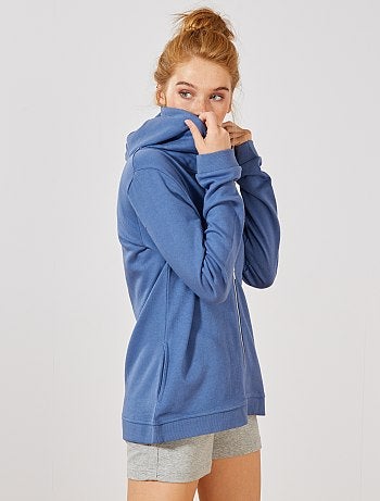 Sudadera de felpa con cremallera y capucha - Kiabi