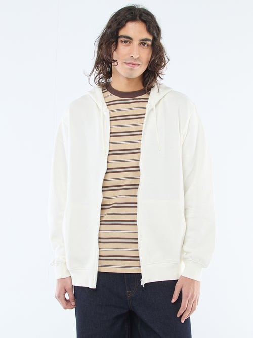 Sudadera de felpa con cremallera y capucha - Kiabi