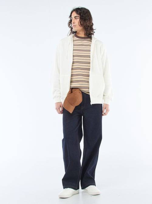 Sudadera de felpa con cremallera y capucha - Kiabi