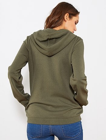 Sudadera de felpa con cremallera y capucha - Kiabi
