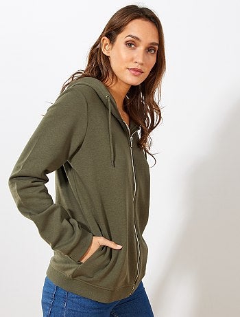 Sudadera de felpa con cremallera y capucha - Kiabi