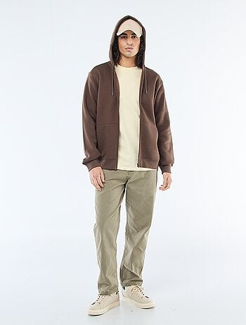 Sudadera de felpa con cremallera y capucha