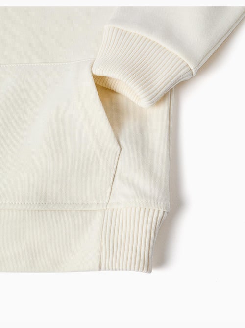 Sudadera de felpa con cuello alto simulado y estampado - Kiabi