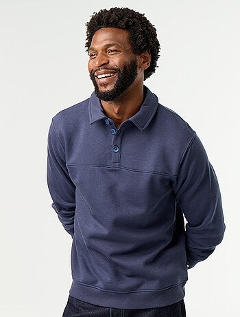 Sudadera de felpa con cuello polo