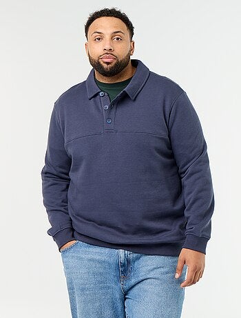 Sudadera de felpa con cuello polo
