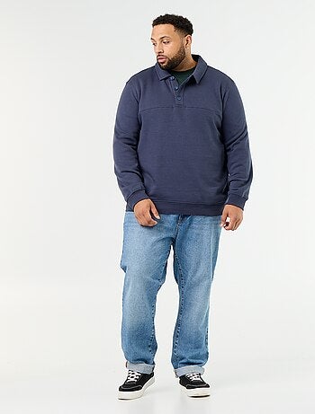 Sudadera de felpa con cuello polo