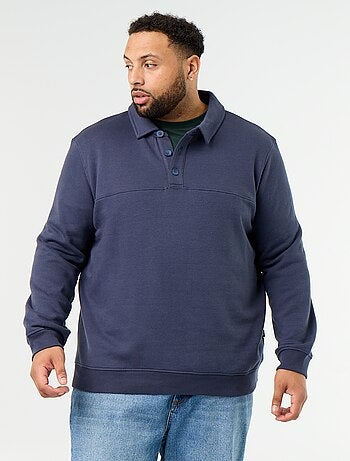 Sudadera de felpa con cuello polo
