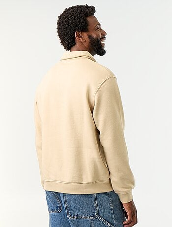 Sudadera de felpa con cuello polo