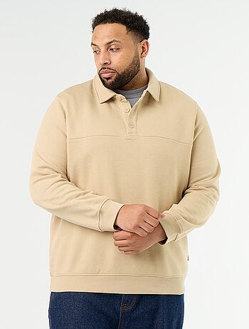 Sudadera de felpa con cuello polo