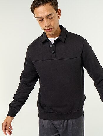 Sudadera de felpa con cuello polo