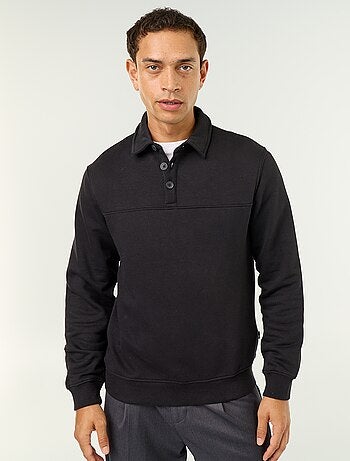 Sudadera de felpa con cuello polo