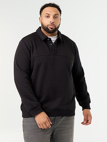 Sudadera de felpa con cuello polo