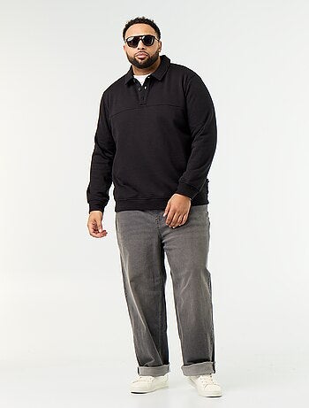 Sudadera de felpa con cuello polo