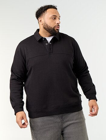 Sudadera de felpa con cuello polo