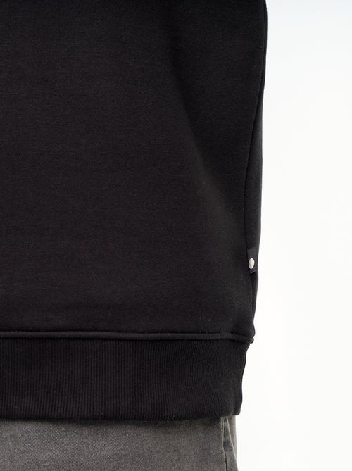 Sudadera de felpa con cuello polo - Kiabi