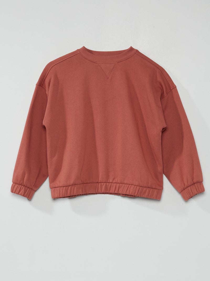 Sudadera de felpa con cuello redondo ROSA - Kiabi
