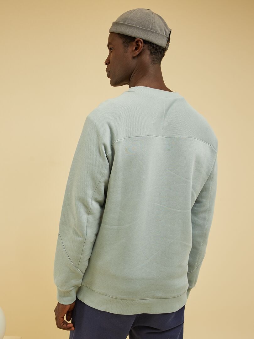 Sudadera de felpa con detalles de fantasía gris azul - Kiabi
