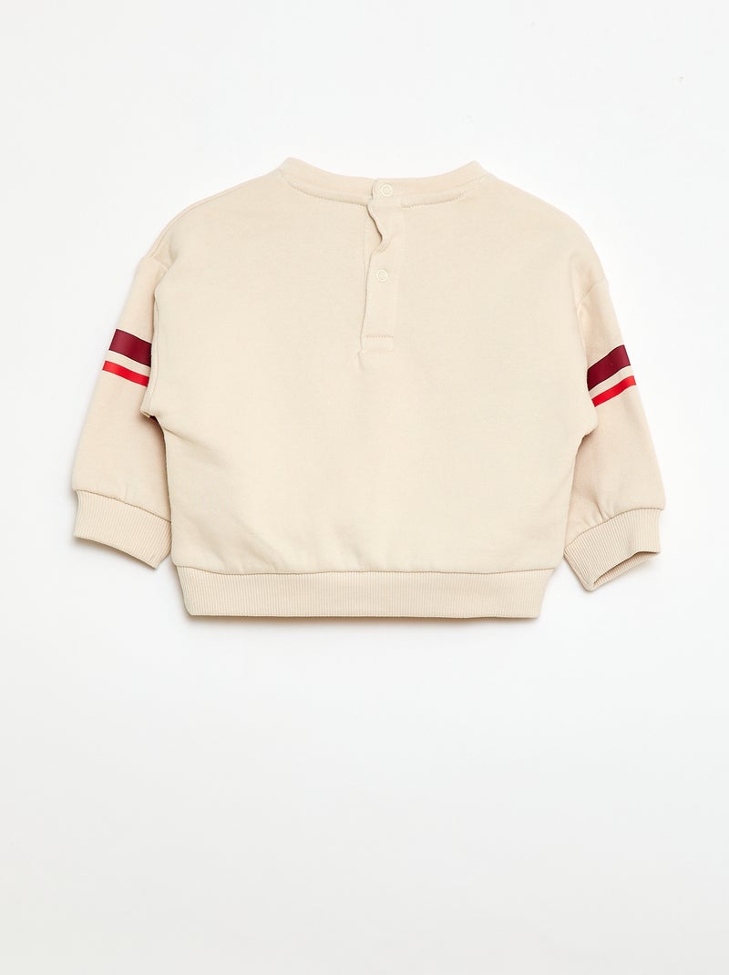 Sudadera de felpa con diseño Blanco - Kiabi