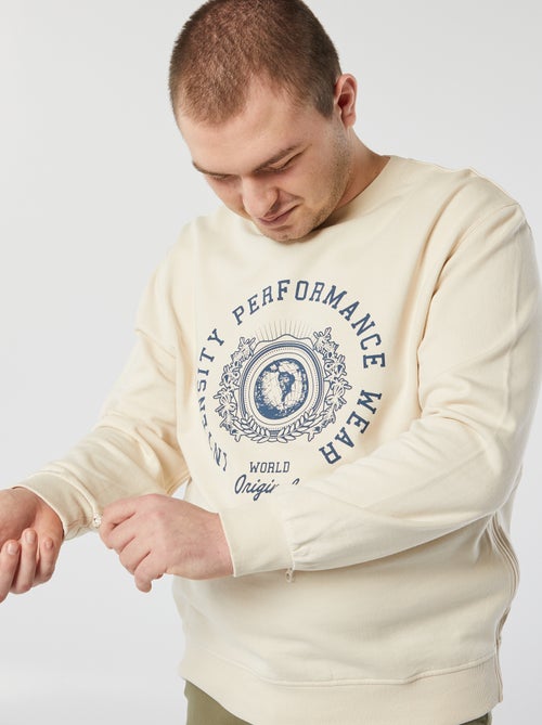 Sudadera de felpa con estampado - colección fácil de poner - Kiabi