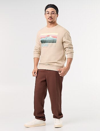 Sudadera de felpa con estampado - Fácil de poner