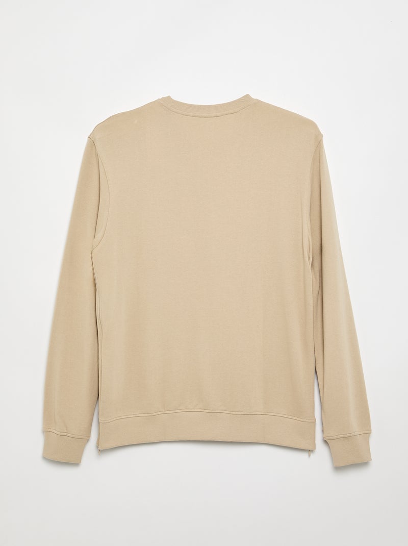Sudadera de felpa con estampado - colección fácil de poner Blanco - Kiabi