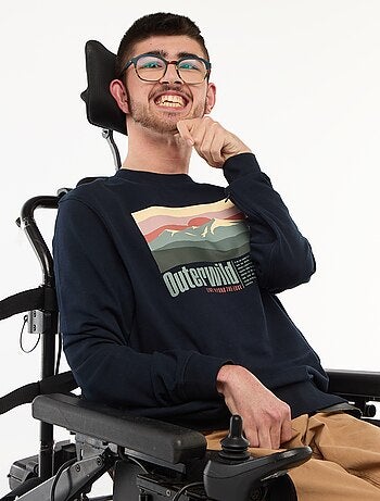 Sudadera de felpa con estampado - Fácil de poner
