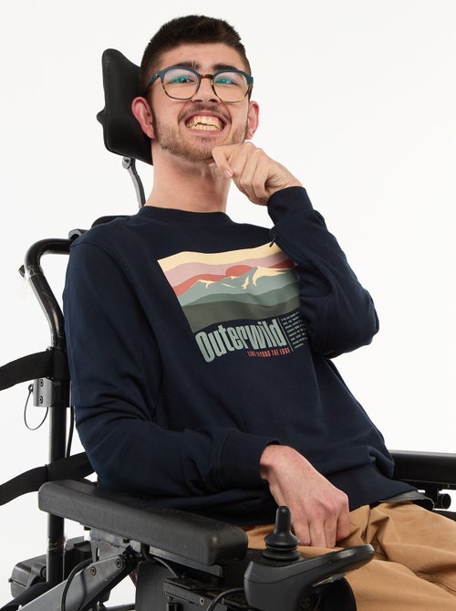 Sudadera de felpa con estampado - Fácil de poner - Kiabi