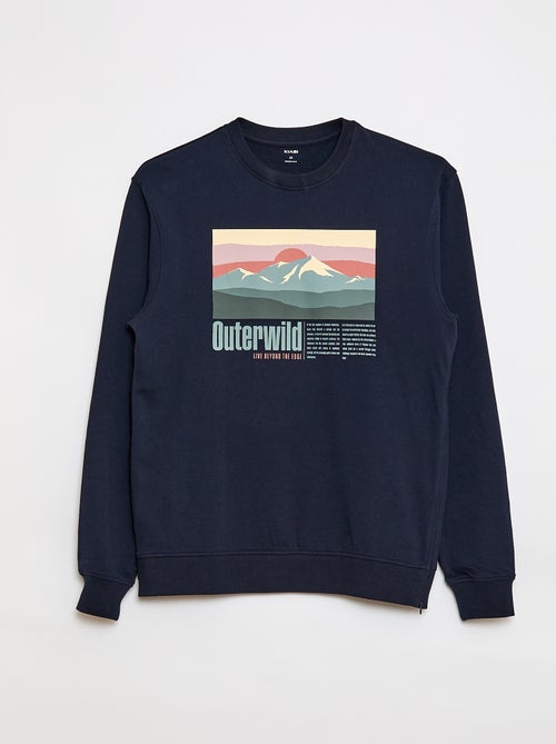 Sudadera de felpa con estampado - Fácil de poner - Kiabi