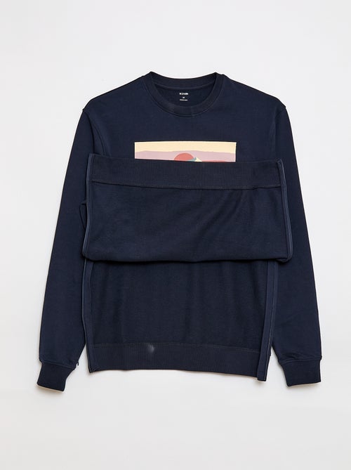 Sudadera de felpa con estampado - Fácil de poner - Kiabi