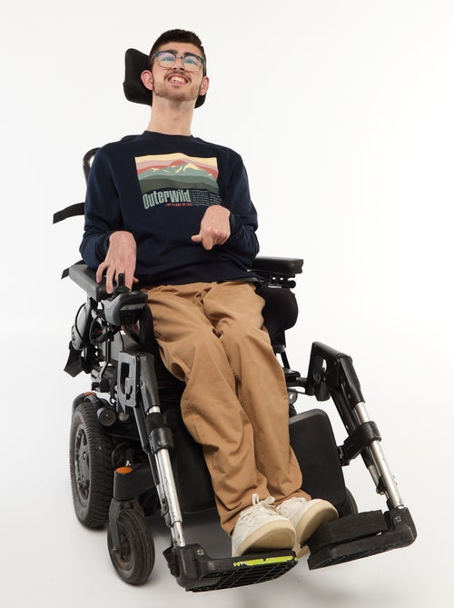 Sudadera de felpa con estampado - Fácil de poner - Kiabi