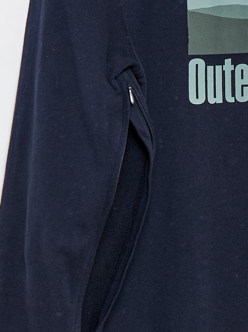 Sudadera de felpa con estampado - Fácil de poner - Kiabi