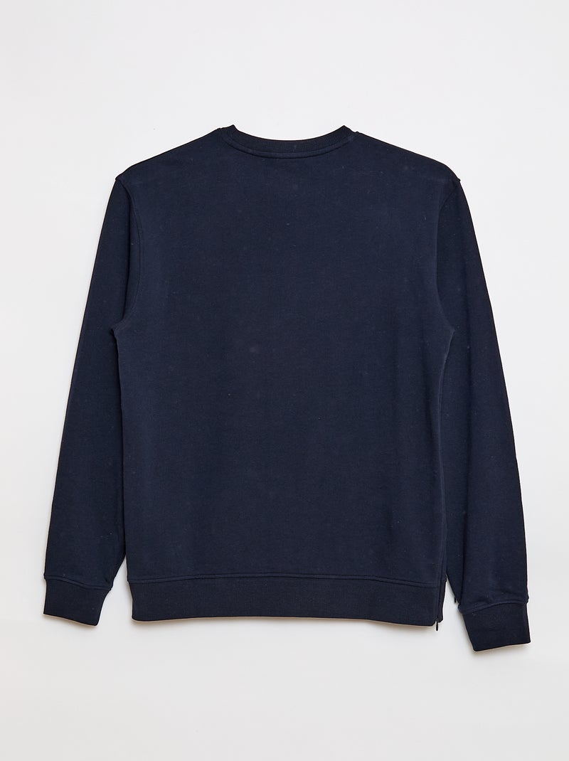 Sudadera de felpa con estampado - Fácil de poner Azul - Kiabi